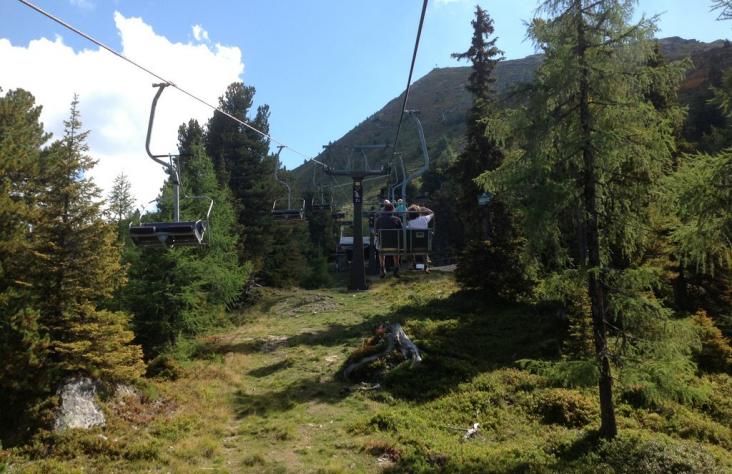 Mit dem Sessellift auf den Graukogel