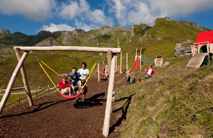 Der Spielplatz bei der Bergstation Schlossalm