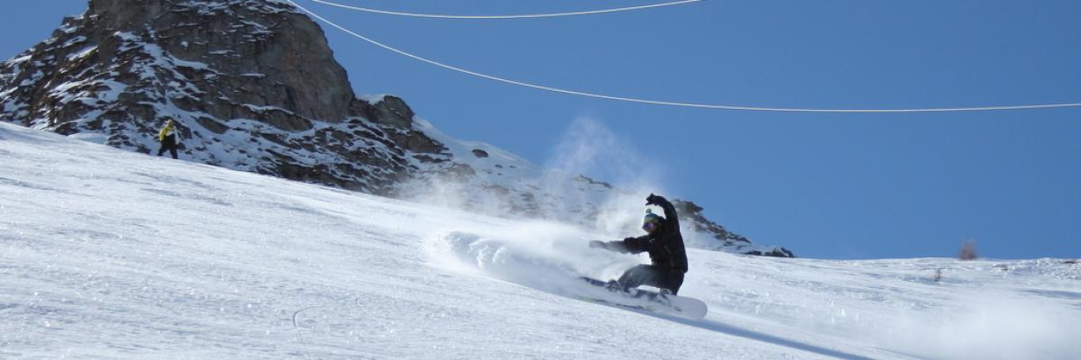 Abfahrt auf der Nordflanke vom Salesenkogel