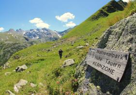 Ab nun sind wir in der Kernzone der Hohen Tauern...