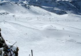 Blick zurück beim Aufstieg zur Scharte