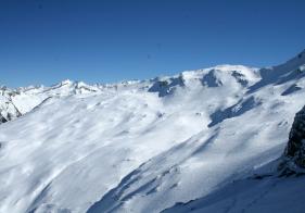 Blick auf die Nordabfahrt in Sportgastein