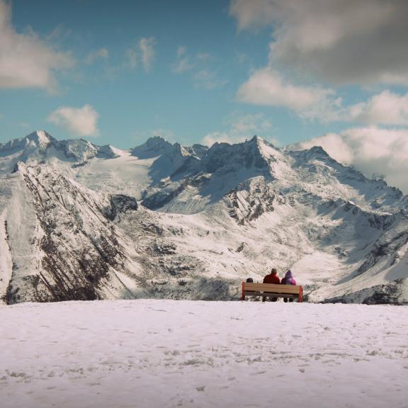 Am Gipfel ist es bereits winterlich!